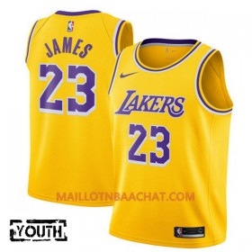 Maillot NBA Los Angeles Lakers Lebron James 23 2018-19 Nike Jaune Swingman - Enfant